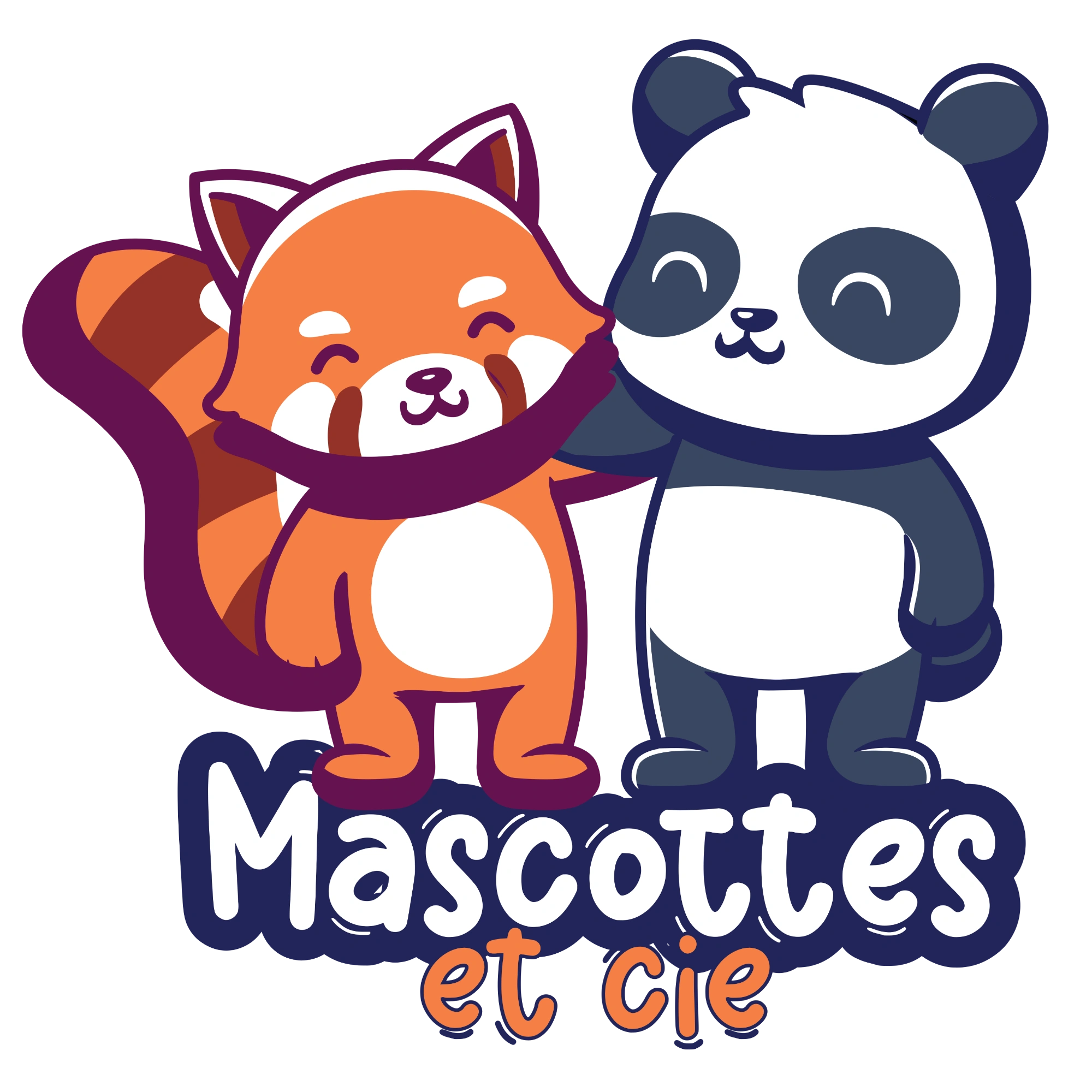 Mascottes et Cie — personnages mascotte renard et panda